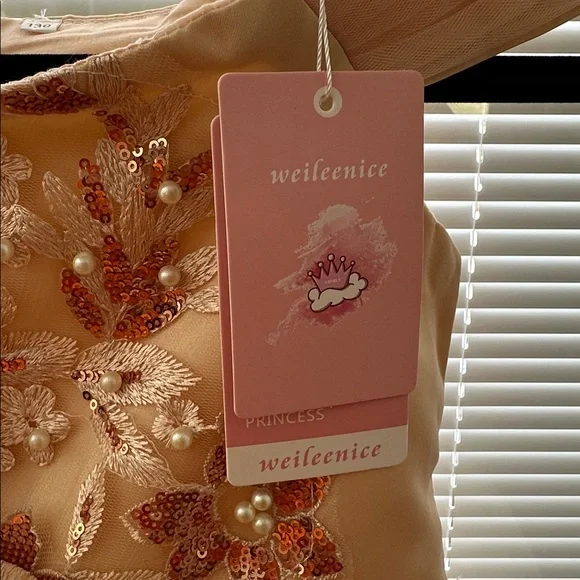 Princess Peach Sequin‎ Floral Dress - Picture 3 of 5